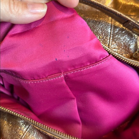 Coach Poppy Metallic Gold Leather Hobo bag